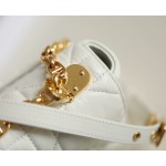 DIOR CARO white gilt buckle DR-061