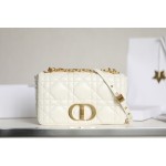 DIOR CARO white gilt buckle DR-061