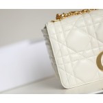 DIOR CARO white gilt buckle DR-061