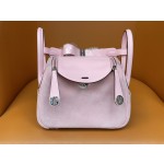 mini lindy3Q powder suede spelling swift leather silver buckle