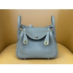 mini lindy elephant grey tc leather gold buckle