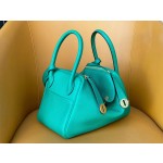 lindy26 velvet green tc leather gold buckle