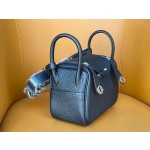 Minilindy black and silver tc leather