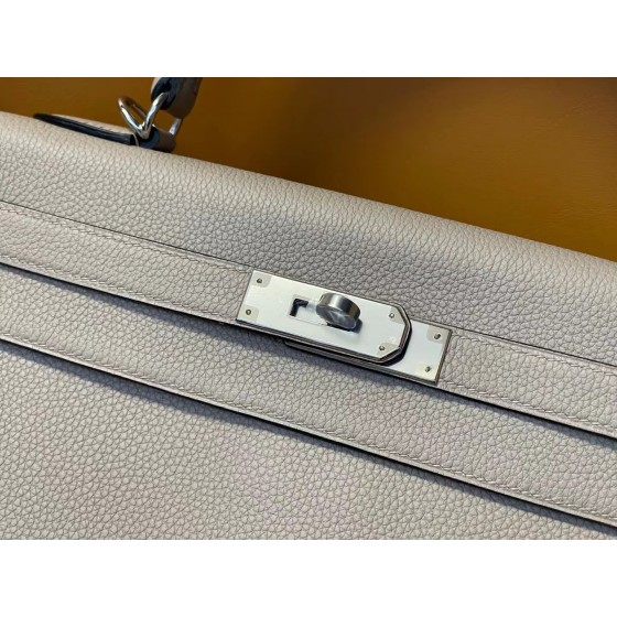 Kelly32 turtledove gray togo leather