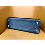 Kelly32 black gold swift leather