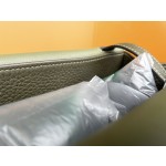 Halzan31 horseshoe bag original TC leather jungle green silver buckle