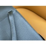 Halzan31 horseshoe bag original TC leather jungle green silver buckle