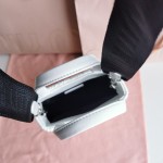 MIU MIU 5BA220 Latest Embroidered Denim Little Tote