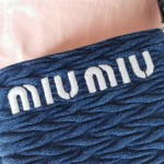 MIU MIU 5BA220 Latest Embroidered Denim Little Tote