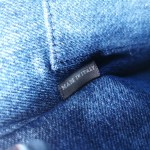 MIU MIU 5BA220 Latest Embroidered Denim Little Tote