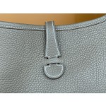Evelyne 29 tc leather elephant gray silver buckle