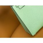 Kelly25 epsom 3i avocado green gold buckle