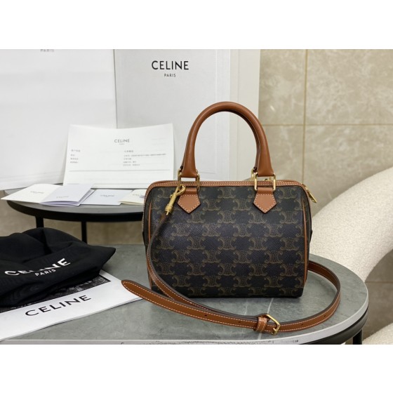 CELINE Small Boston Old Flower Black Model: 197582