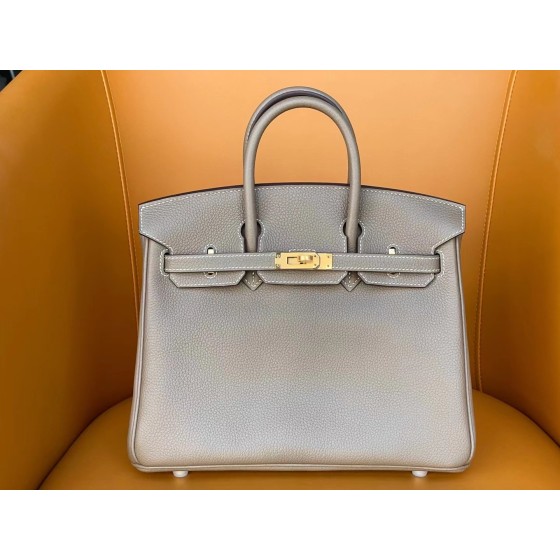 Birkin 25/30 Elephant Grey togo Gold Buckle