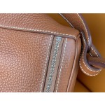 Lindy26 gold brown tc leather silver buckle