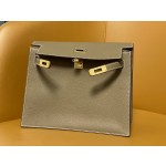 Kelly Danse elephant grey evercolor gold buckle
