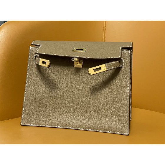 Kelly Danse elephant grey evercolor gold buckle