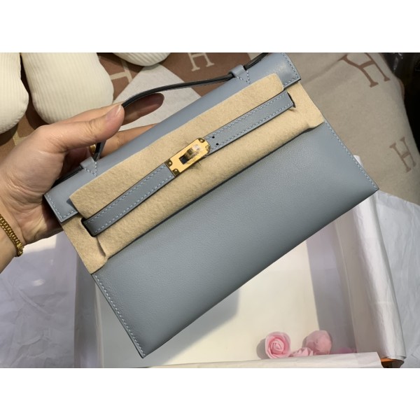 Minikelly swift linen blue silver buckle