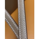 Roulis 19 elephant gray evercolor leather gold buckle