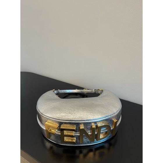 FENDI praphy underarm bag small silver