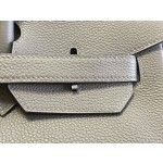 Birkin35 asphalt gray interior with denim blue togo leather silver buckle