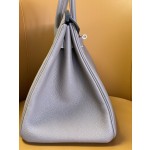 Birkin35 asphalt gray interior with denim blue togo leather silver buckle