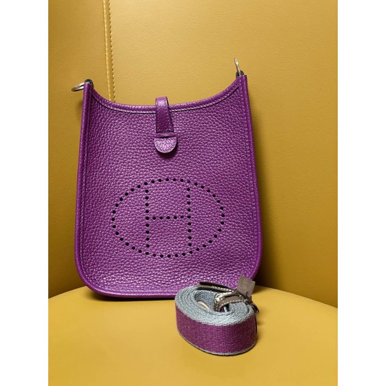 Mini evelyn anemone purple tc leather