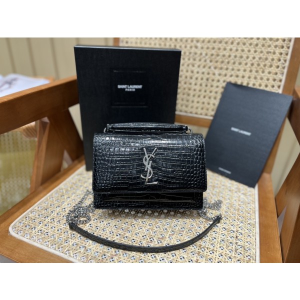 SAINT LAURENT #𝑺𝒖𝒏𝒔𝒆𝒕 𝑾𝒐𝒄#533026 original leather E.JD