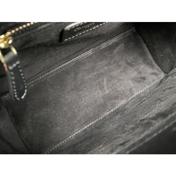 Dior five grid sheepskin black gold buckle 6605