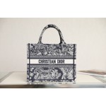 DIOR TOTE blue tiger pattern