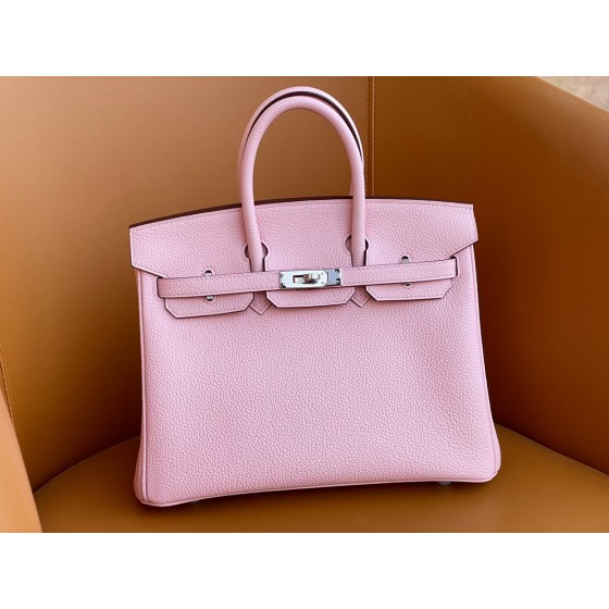 Birkin 25/30 3q Pink togo Leather Silver Buckle