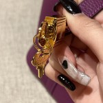 picotin18, P9 sea anemone purple, handmade, French TC leather