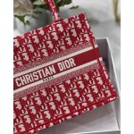 DIOR TOTE Classic Red Embroidery