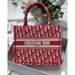 DIOR TOTE Classic Red Embroidery