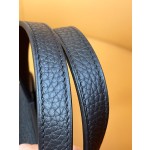 Halzan 25 gold buckle black TC leather