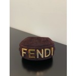 FENDI praphy underarm bag sheep skin coffee