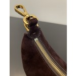 FENDI praphy underarm bag sheep skin coffee