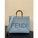 FENDI small trumpet sky blue new size shine tote tote bag "sunshine bag"