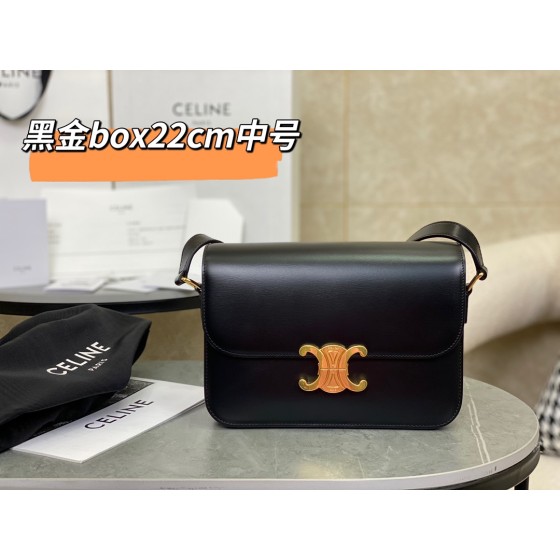 CELINE Arc de Triomphe Black Gold 𝗯𝗼𝘅 Medium Model: 187363