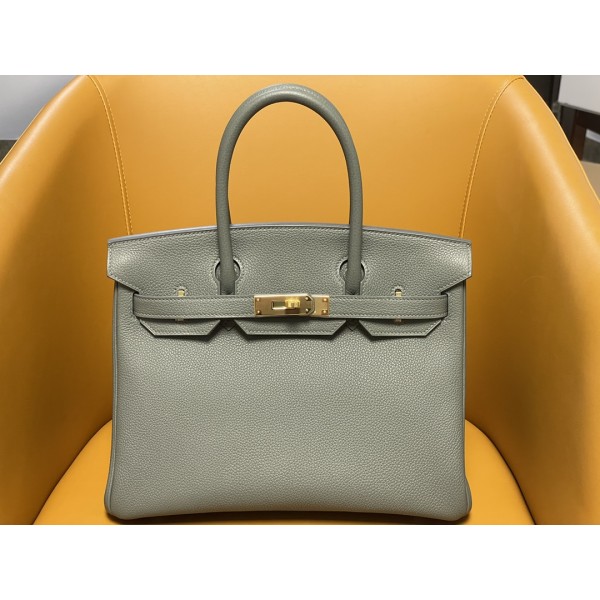 Birkin30 Almond Green Togo Gold Button