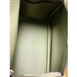mini lindy sage green tc leather silver buckle