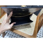 SAINT LAURENT #𝐊𝐚𝐭𝐞 20𝐜𝐦#474366 Original crocodile leather