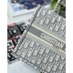 DIOR TOTE Classic Grey Embroidery