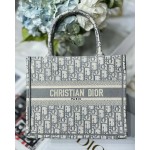 DIOR TOTE Classic Grey Embroidery