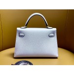 Minim Kelly 2nd generation T0 haze blue epsom leather gold buckle