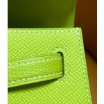 Mini Kelly generation epsom kiwi 🥝 green silver buckle