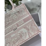 DIOR TOTE Pink tiger embroidery