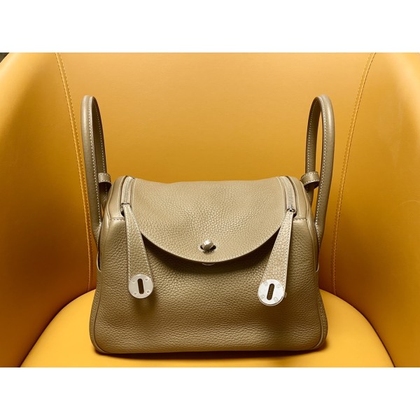 Lindy26 elephant grey tc leather silver buckle
