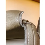 Lindy26 elephant grey tc leather silver buckle