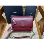 SAINT LAURENT 𝑺𝒖𝒏𝒔𝒆𝒕 𝟮𝟮𝒄𝒎 #442906Original leather